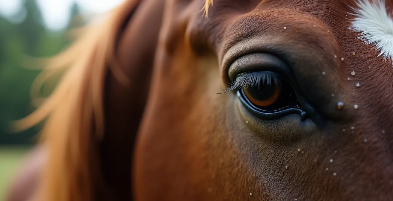 Groupe de cavaliers en balade avec un pur-sang réformé maintenant calme en forêt française